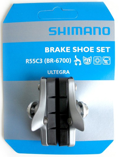 Картриджные тормозные колодки Shimano R55C3 BR-6700 (серебристый)