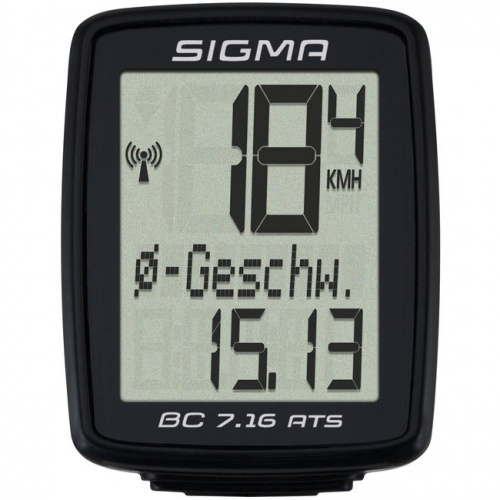 Велокомпьютер Sigma Sport BC 7.16 ATS беспроводной (черный)